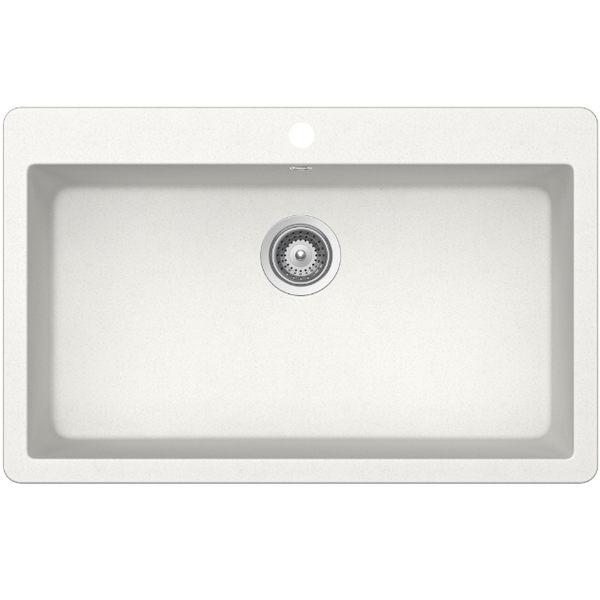 Schock Virtus Large Bowl 1 Tap Hole Alpina White