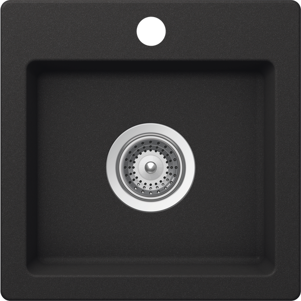 Schock Virtus Small Bowl 1 Tap Hole Onyx Black