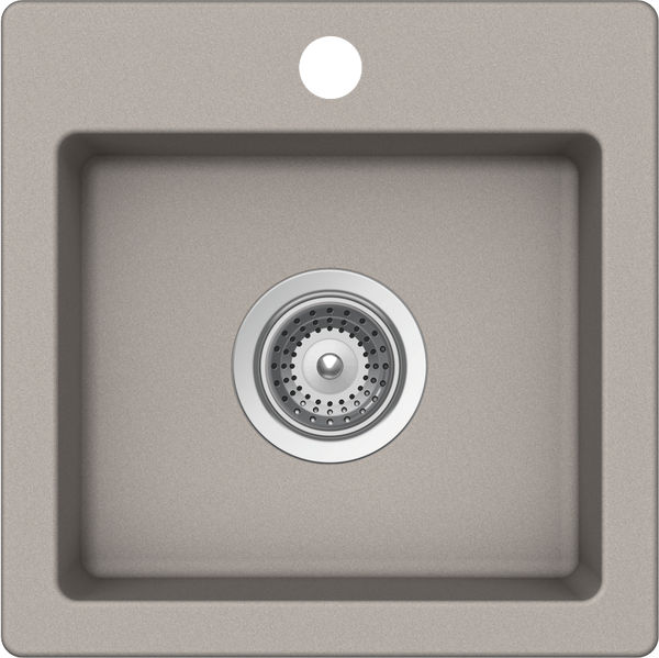 Schock Virtus Small Bowl 1 Tap Hole Concrete Grey