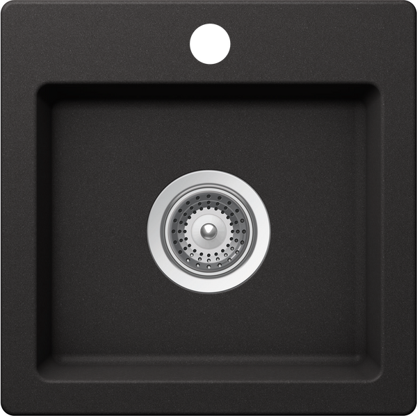 Schock Virtus Small Bowl 1 Tap Hole Nero Black
