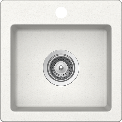 Schock Virtus Small Bowl 1 Tap Hole Alpina White