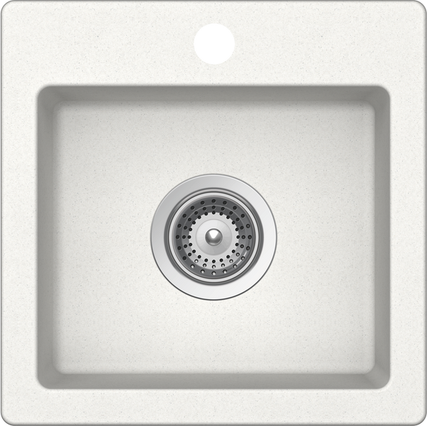 Schock Virtus Small Bowl 1 Tap Hole Alpina White