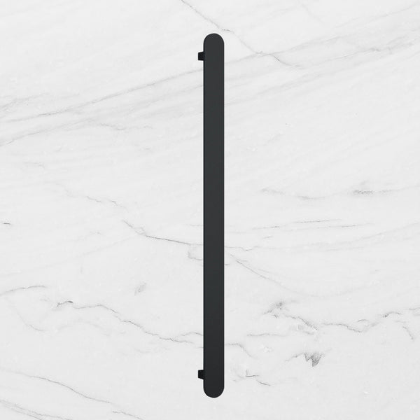 Thermogroup Flat Pill 12V Vertical Single Heated Towel Rail Matte Black
