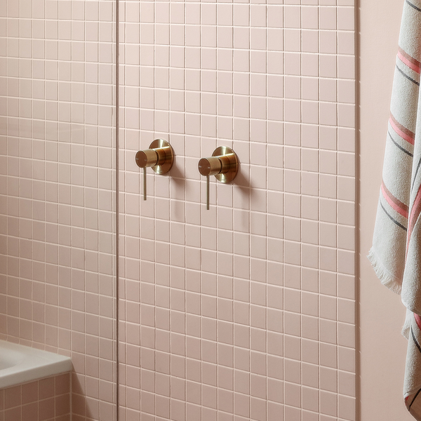 Phoenix Vivid Slimline SwitchMix Wall / Shower Mixer (Complete Kit) Lead Free Brushed Gold