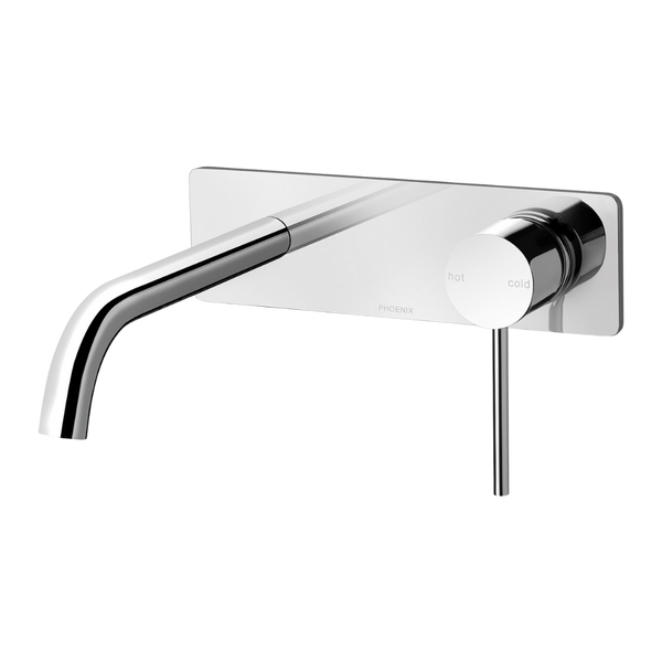 Phoenix Vivid Slimline SwitchMix Wall Basin / Bath Mixer Set 180mm (Complete Kit) Lead Free Chrome