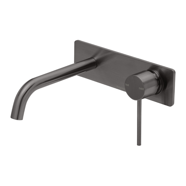 Phoenix Vivid Slimline SwitchMix Wall Basin / Bath Mixer Set 180mm (Complete Kit) Lead Free Brushed Carbon