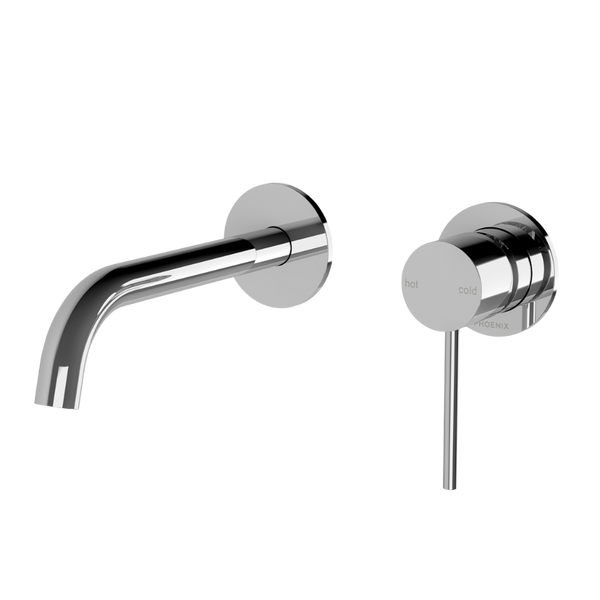 Phoenix Vivid Slimline SwitchMix Wall Basin / Bath Mixer Set 60mm Backplates (Fit-Off Kit Only) Lead Free Chrome