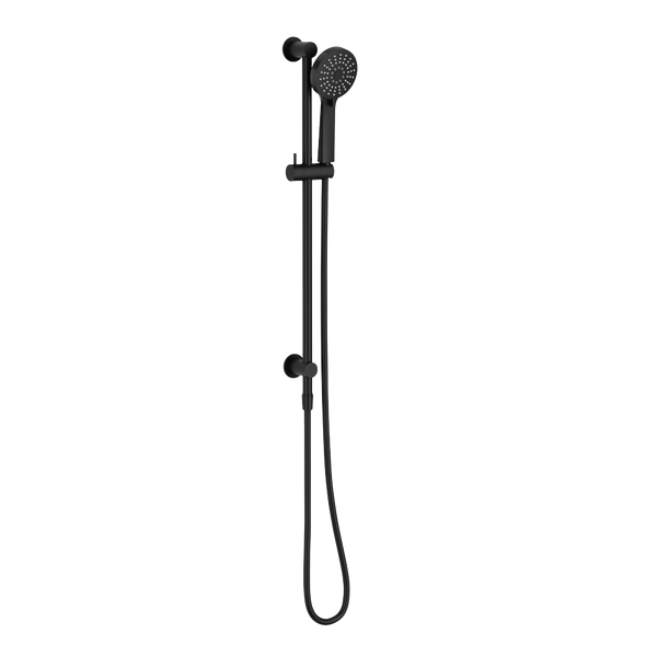 Phoenix Vivid Slimline Water Through Rail Shower Matte Black