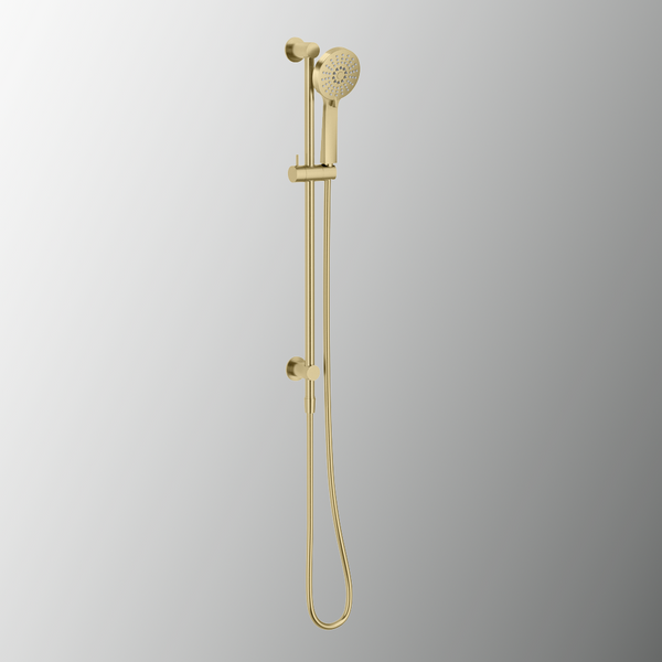 Phoenix Vivid Slimline Water Through Rail Shower Brushed Gold