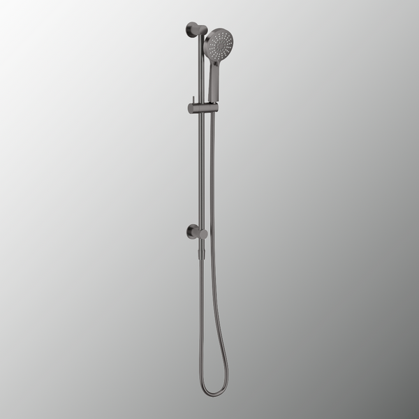 Phoenix Vivid Slimline Water Through Rail Shower Brushed Carbon