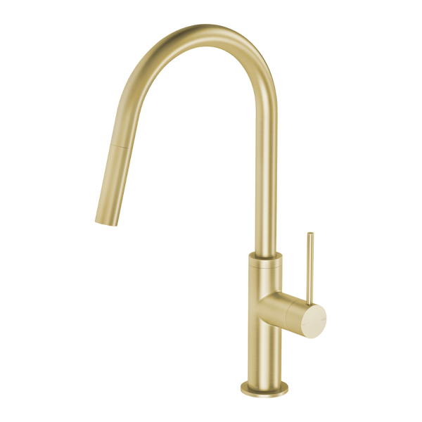 Phoenix Vivid Slimline Brushed Gold Pull Out Sink Mixer