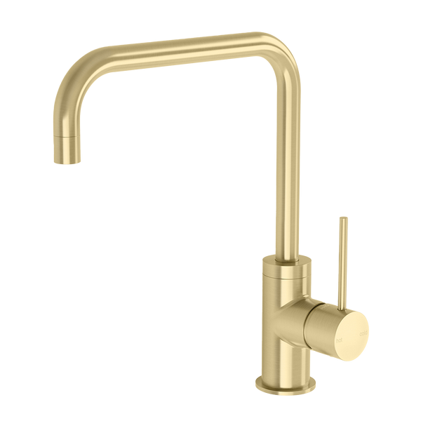 Phoenix Vivid Slimline Sink Mixer 220mm Squareline Brushed Gold