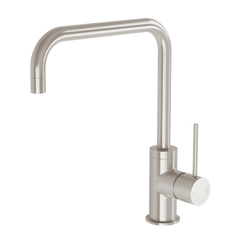 Phoenix Vivid Slimline Sink Mixer 220mm Squareline Brushed Nickel lead Free