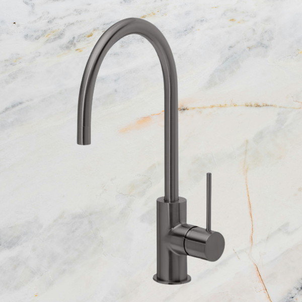 Phoenix Vivid Slimline Sink Mixer 220mm Gooseneck Brushed Carbon