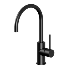 Phoenix Vivid Slimline Sink Mixer 160mm Gooseneck Lead Free Matte Black