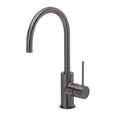 Phoenix Vivid Slimline Sink Mixer 160mm Gooseneck Lead Free Brushed Carbon
