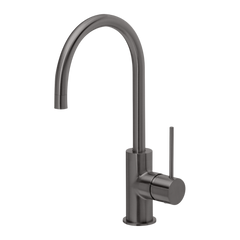 Phoenix Vivid Slimline Sink Mixer 160mm Gooseneck Lead Free Brushed Carbon