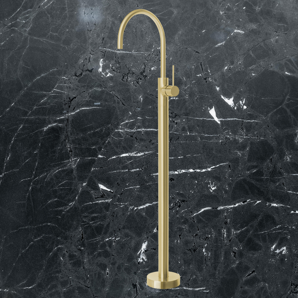 Phoenix Vivid Slimline Floor Mounted Bath Mixer Brushed Gold