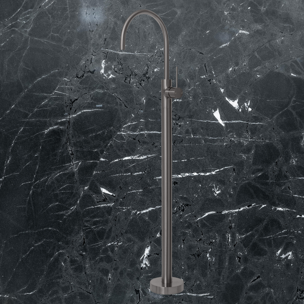 Phoenix Vivid Slimline Floor Mounted Bath Mixer Brushed Carbon