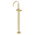 Phoenix Vivid Slimline Floor Mounted Bath Mixer with Hand Shower Brushed Gold
