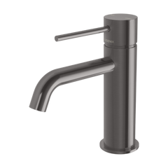 Phoenix Vivid Slimline Basin Mixer Curved Outlet Lead Free Brushed Carbon