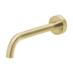 Phoenix Vivid Slimline Wall Basin Outlet 180mm Curved Brushed Gold Lead Free