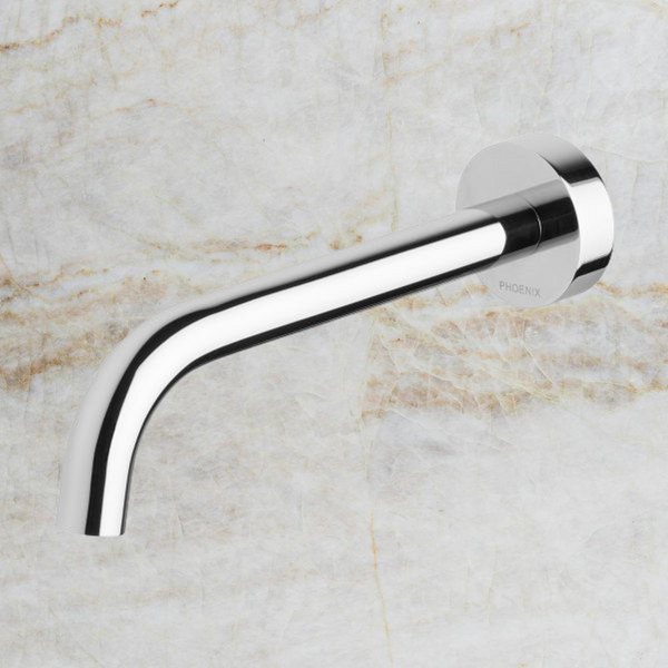 Phoenix Vivid Slimline Wall Bath Outlet 180mm Curved Lead Free Chrome