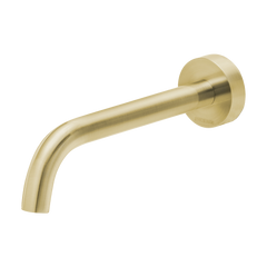 Phoenix Vivid Slimline Wall Bath Outlet 180mm Curved Lead Free Brushed Gold