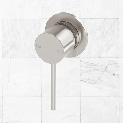Vivid Slimline SwitchMix Shower / Wall Mixer 60mm Backplate Brushed Nickel