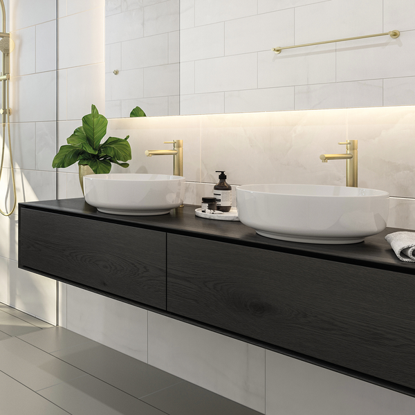 Phoenix Vivid Slimline Vessel Mixer Brushed Gold