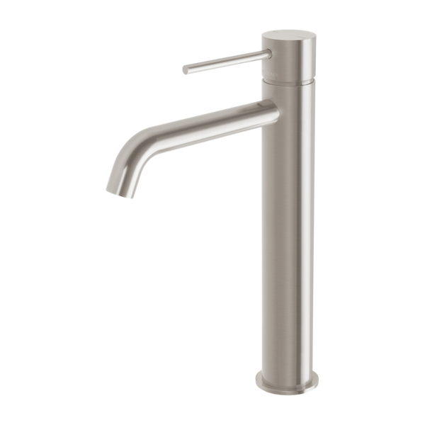 Phoenix Vivid Slimline Vessel Mixer Curved Outlet Lead Free Brushed Nickel