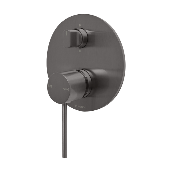 Phoenix Vivid Slimline Shower / Bath Diverter Mixer Brushed Carbon