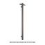 Straight Round Vertical Single Heated Towel Rail Brushed Gunmetal