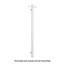 Straight Round Vertical Single Heated Towel Rail Satin White