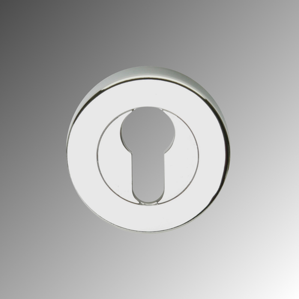 Lockwood Velocity 55mm Round Rose Euro Cylinder Escutcheon Chrome