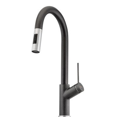 Oliveri Vilo Pull Out Spray Mixer Black Granite