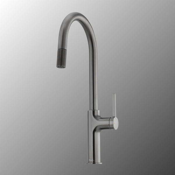 Oliveri Vilo Goose Neck Pull Out Mixer Gunmetal