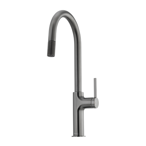 Oliveri Vilo Goose Neck Pull Out Mixer Gunmetal