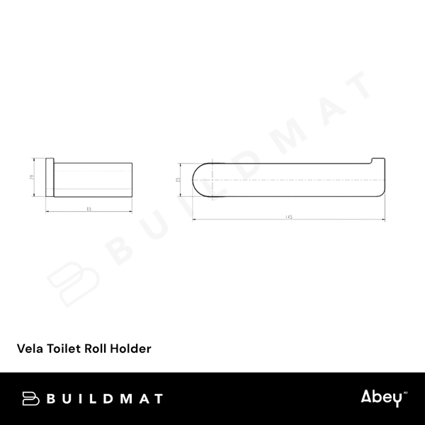 Abey Vela Toilet Roll Holder Brushed Nickel