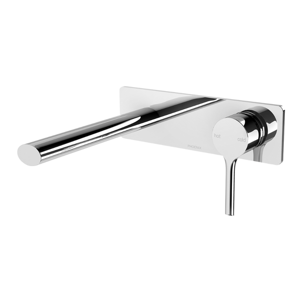 Phoenix Vivid Slimline Oval SwitchMix Wall Basin / Bath Mixer Set 175mm (Complete Kit) Lead Free Chrome