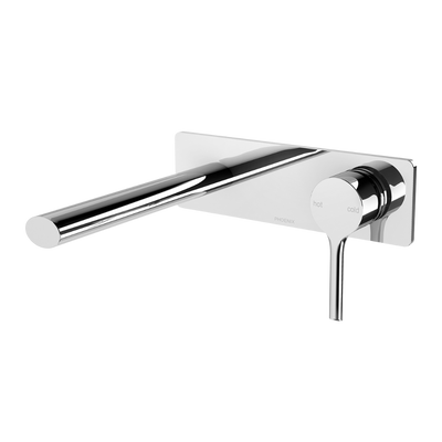 Phoenix Vivid Slimline Oval SwitchMix Wall Basin/Bath Mixer Set 175mm (Fit-Off Kit) Lead Free Chrome