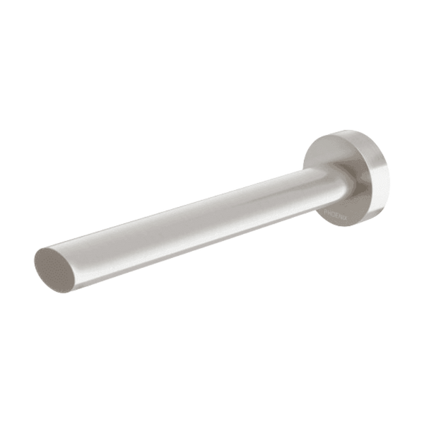 Phoenix Vivid Slimline Oval Wall Basin Outlet 180mm Brushed Nickel