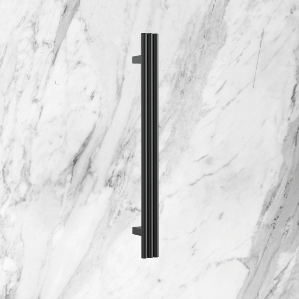 Thermogroup Triple Tube Vertical Single Heated Towel Rail Matt Black