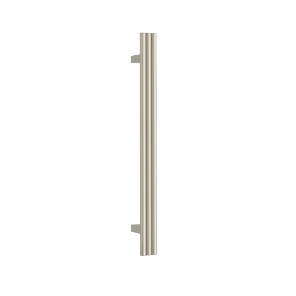 Thermogroup Brushed Nickel Triple Tube Vertical Single Heated Towel Rail