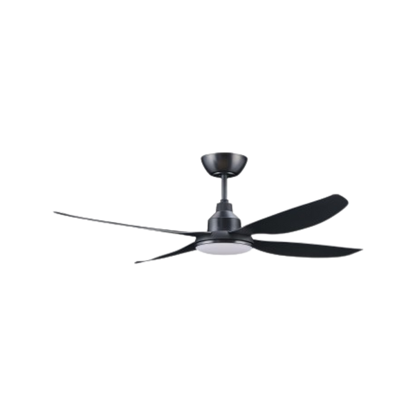 Ventair Alaska DC 4 Blade Ceiling Fan with LED and Remote (48"/1200mm) Black