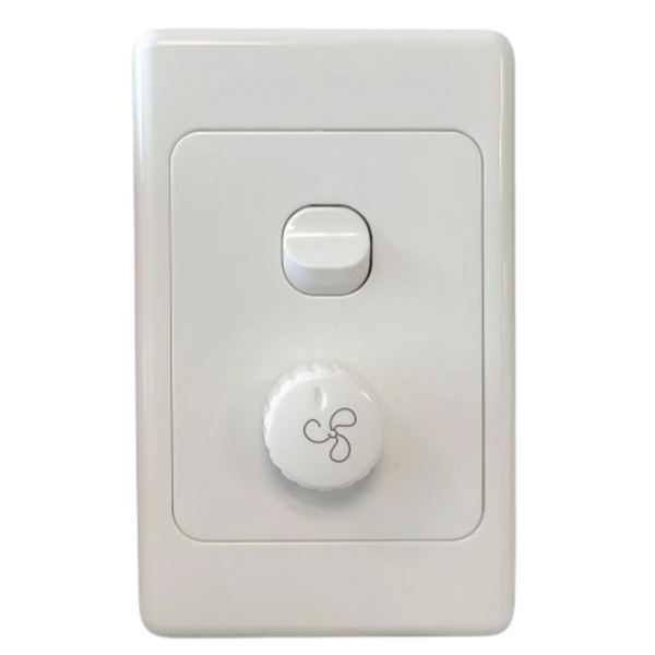 Ventair Wall Plate Speed Controller with On/Off Switch White