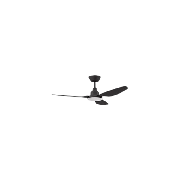 Ventair Glacier DC 3 Blade Ceiling Fan with LED and Remote (48"/1200mm) Black