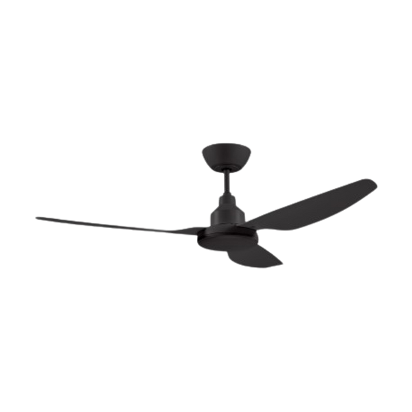Ventair Glacier DC 3 Blade Ceiling Fan with Remote (48"/1200mm) Black