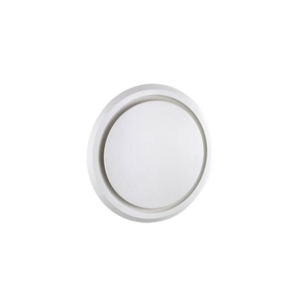 Ventair Olson 200 Round Fascia Header Box AC Exhaust Fan with Side Duct White