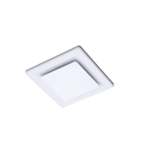 Ventair Ovation Square Fascia Header Box AC Exhaust Fan with 150mm Side Duct White